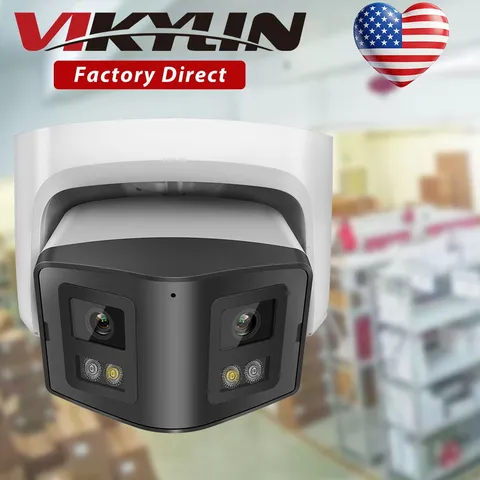 Vikylin Dual light Color+IR 180 degree POE MIC 4MP Panoramic Camera ONVIF NDAA