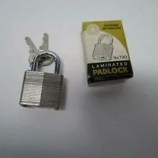 Guard Security Vintage Metal Keyed Laminated Padlock No 730 with2 Keys