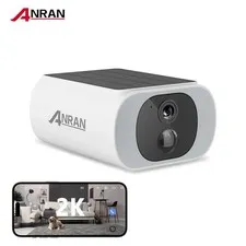 ANRAN Solar Security Cameras Wireless Outdoor, 2K WiFi Surveillance Camera