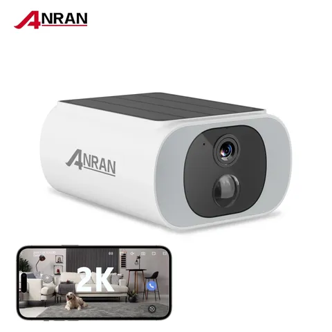 ANRAN Solar Security Cameras Wireless Outdoor, 2K WiFi Surveillance Camera