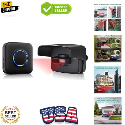 Wireless Driveway Alarm with 600FT Range,Motion Sensor Alarms with 58 Chimes,...