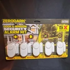 ZERODARK Door & Window Security Alarm Kit 5 Pack, Battery, Self-Adhesive, 90 dB