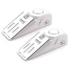 2 Pack Door Stop Alarm 120DB Siren White