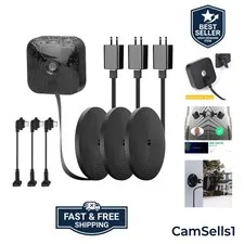 Weather-Resistant Charging Cable for Blink Cameras - 3-Pack 25ft Outdoor Power