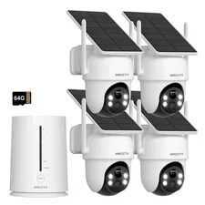 ARCCTV 4MP Outdoor Wireless Solar Security Camera System Wifi 360° PTZ Smart Kit