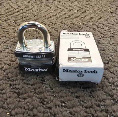 (QTY 5) Master Lock 1KAW1RSV: Commercial Keyed-Alike Laminated Steel Padlocks