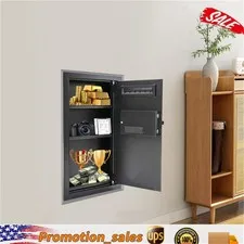 Fireproof Hidden Lock Wall Safe With Keys Cash Jewelry Superior Home Security