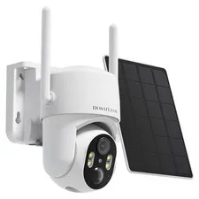 Solar Security Cameras Wireless Outdoor, Free Cloud Storage, 360° PTZ Remote ...