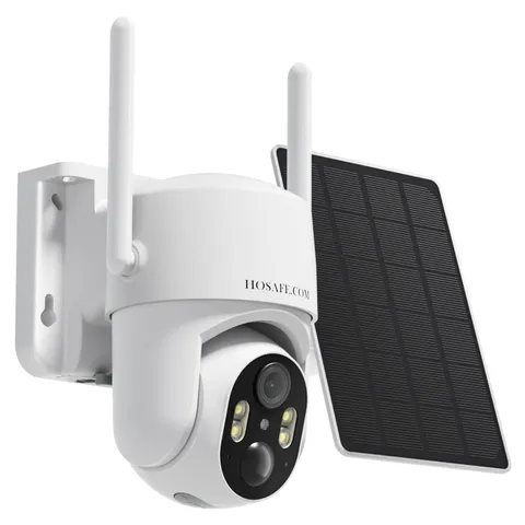 Solar Security Cameras Wireless Outdoor, Free Cloud Storage, 360° PTZ Remote ...