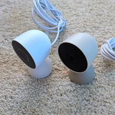 Google Nest Cam Indoor 2-Pack Wired IP Security Cameras 1080p