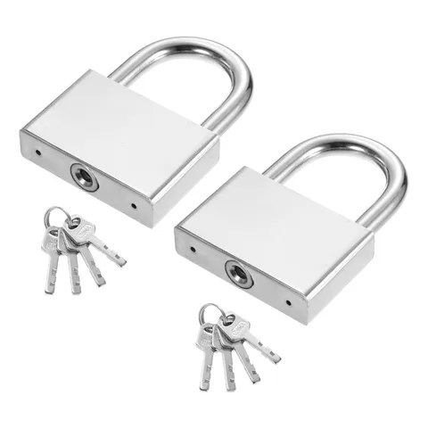 2Pcs 68 x 92mm Heavy Duty Lock Alloy Steel High Security Padlock with 8 Keys