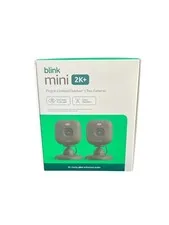 Blink Mini 2K+ (newest model) Plug-in Indoor/Outdoor Security Camera 2 Cameras