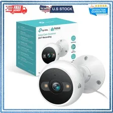 Kasa KC420WS 2K Outdoor Wired Security Camera with Night Vision and 2-Way Audio