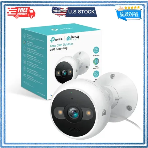 Kasa KC420WS 2K Outdoor Wired Security Camera with Night Vision and 2-Way Audio