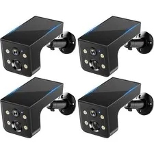 Thybro Solar Outdoor Wireless Camera 4 PCS - 2K HD, AI Motion 4-Pack, Black