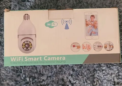 Light Bulb Socket Smart Security Camera WiFi New In Box