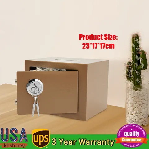 Mini Safe Box, Coin operated Security Box with Mechanical Keys Q235 Steel