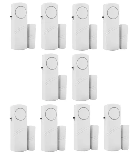 Wireless Door Window Alarm, 10 Pack, 90dB Magnetic Sensor Security