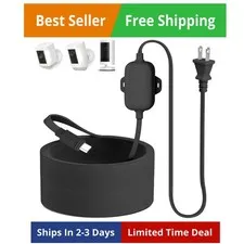 30ft Power Adapter Compatible with Spotlight Cam Plus/Pro Battery, Long Flat ...