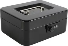 Steel Cash Box Safe with Combination Lock Money Safe Box with Removable Coin