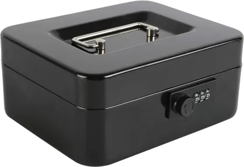 Steel Cash Box Safe with Combination Lock Money Safe Box with Removable Coin