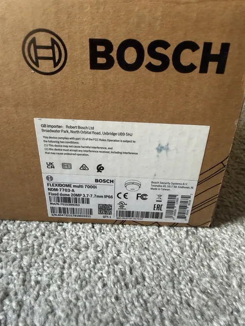 BOSCH NDM-7703-A FLEXIDOME 7000i 20mp Outdoor 4 Sensor