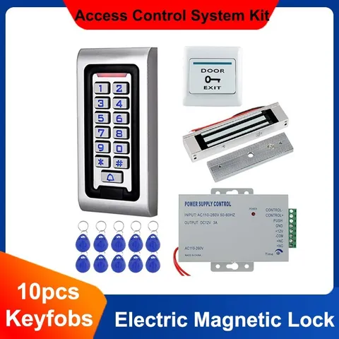 New Door Access Control System Kit  RFID Keypad Waterproof Outdoor 180KG Lock