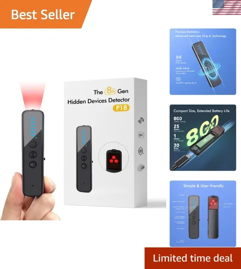 Upgraded Hidden Camera Detector - AI-Powered Anti-Spy Device, GPS Tracker & B...
