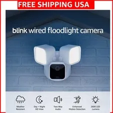 Wired Floodlight Camera, Smart security camera, 2600 lumens, HD live view, en...