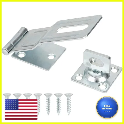 SANKINS 4.5" Swivel Staple Safety Hasps Latches Twist Knob, Silver 1Pcs
