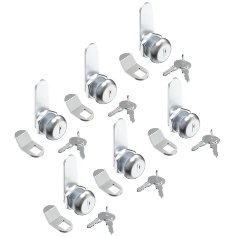 Jayseon 6 Pcs Mailbox Lock, 5/8" Cabinet Locks and Cam Locks for Toolbox Keye...