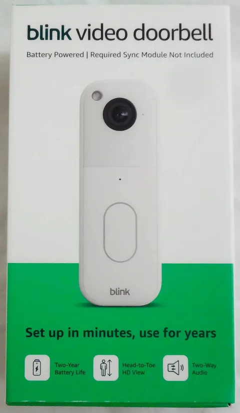 Blink Video Doorbell HD 2nd Gen Wireless Security Camera White New