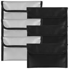 6 Pack Small Fireproof Bag 8 x 5 Inch Fireproof Money Waterproof Pouch Docume