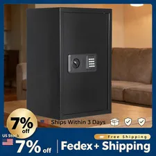 Heavy Duty Steel Safe Box Digital Keypad, Fireproof Bag, Wall Mount, Home Safe