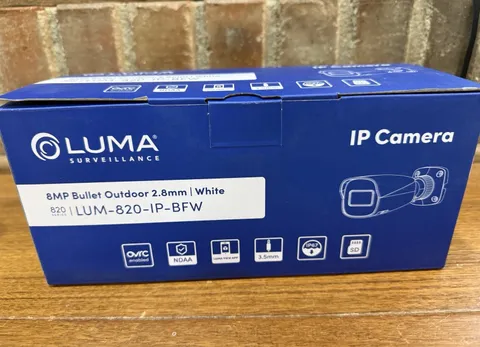 Luma LUM-820-IP-BFW 8MP Outdoor Bullet IP Camera OVRC NDAA IP67 SD White