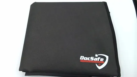 DocSafe Large Fireproof Waterproof Document Bag, 2 Pockets, Zipper, Black