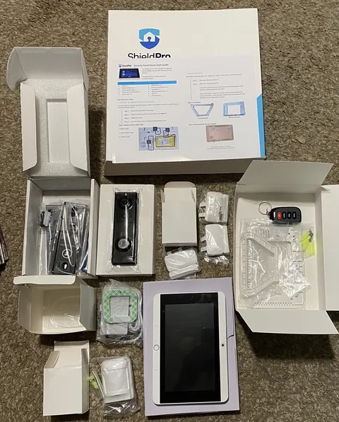 ShieldPro Home Security System Starter Bundle w/ Doorbell Camera, Alarm Panel OB