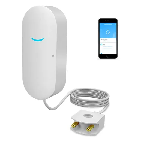 WiFi Water Sensor , Smart Water Leak Detector, Tuya APP Free Remote Monitorin...