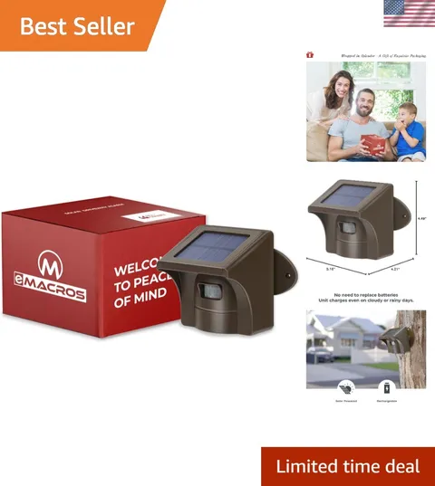 Expandable 1/2 Mile Solar Motion Sensor - Ideal Security for Homes & Garages