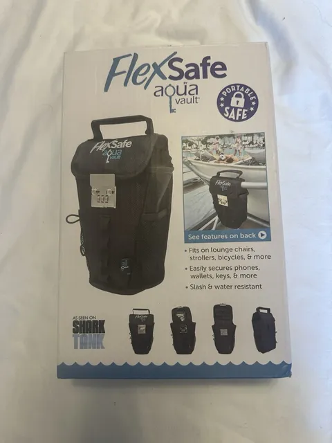 Flex Safe Aqua Vault Portable Travel Safe Anti-Theft Beach Airplane Cruise 35