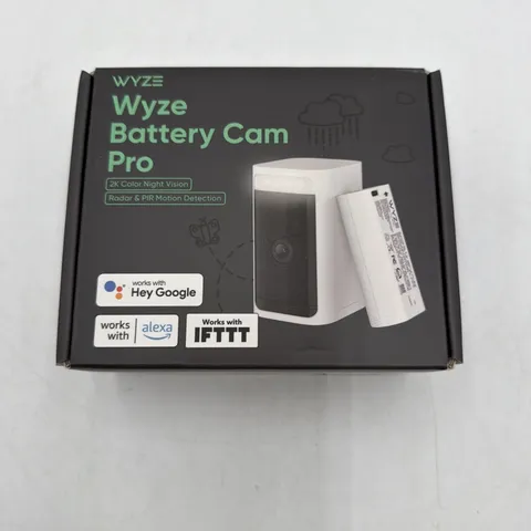 WYZE Battery Cam Pro 2K HDR Wireless Indoor/Outdoor Security Camera 