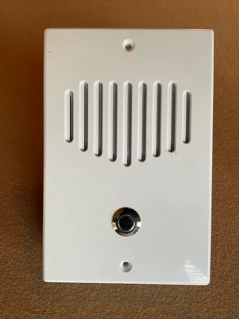 IntraSonic Retro-D Home Intercom Door Station White, Brass, IST Retro-M