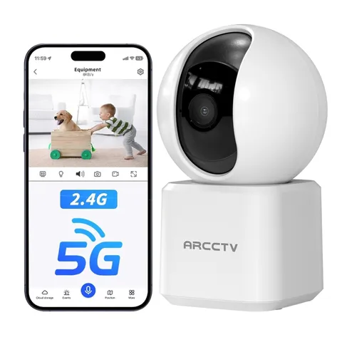 ARCCTV Indoor Cam 2K HD WiFi Security Camera Color Night Vision Pet/Baby Monitor