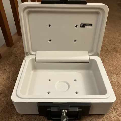 Sentry Safe 1160 Compact Portable Fireproof .25 Cubic Ft. Lock Box Chest