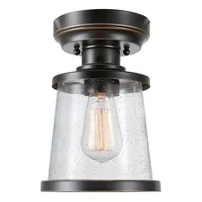 GLOBE Electric 44301 Charlie 1-Light Outdoor/Indoor 9.6", Bronze,