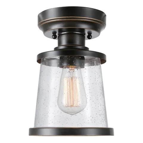 GLOBE Electric 44301 Charlie 1-Light Outdoor/Indoor 9.6", Bronze,