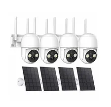 4 MP Battery Solar Security Camera WiFi-360 Pan/Tilt WiFi Home Security, Camera