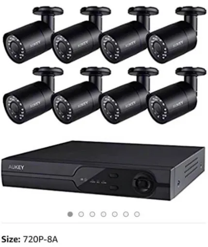 AUKEY Watchtower 720p Surveillance 8x Camera System, 2.0 MP - NEW