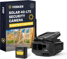 V150 Construction Pack Outdoor Solar Powered 4G LTE Security Camera, No Wi-Fi Ne