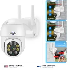 Hiseeu 3MP Wireless Security Camera Outdoor, 24/7 Recording WiFi Camera | Aut...
